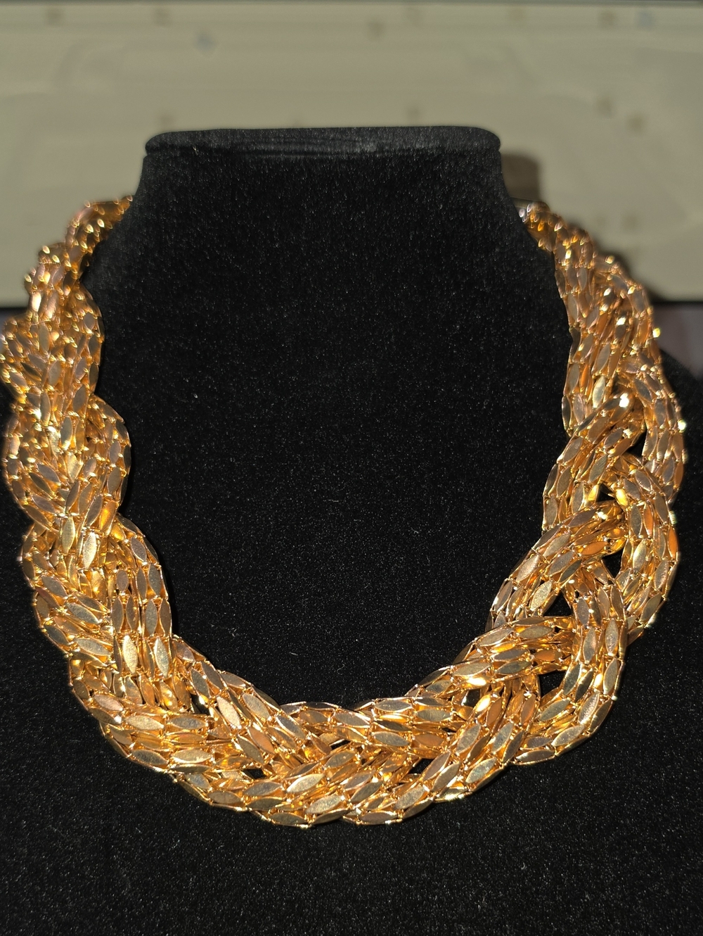 Kiana Chunky Thick Twistes Rope Statement Chain Costume Necklace BNWT